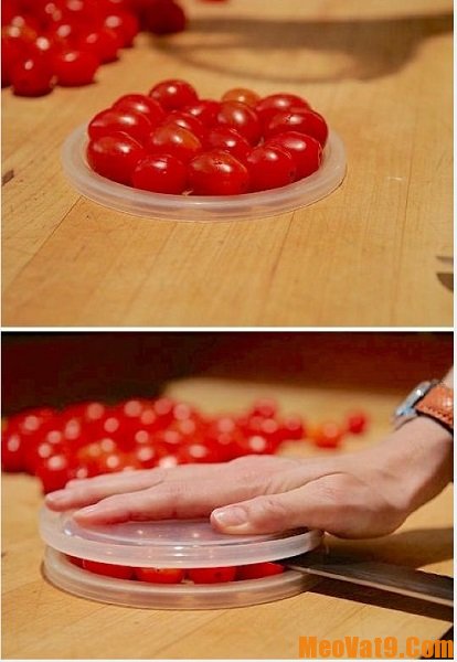 Mẹo cắt cà chua nhanh
