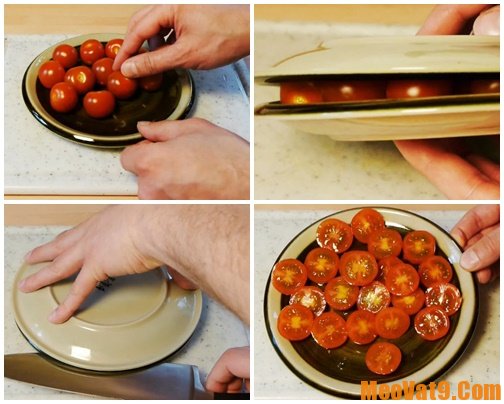 Những mẹo cắt cà chua nhanh
